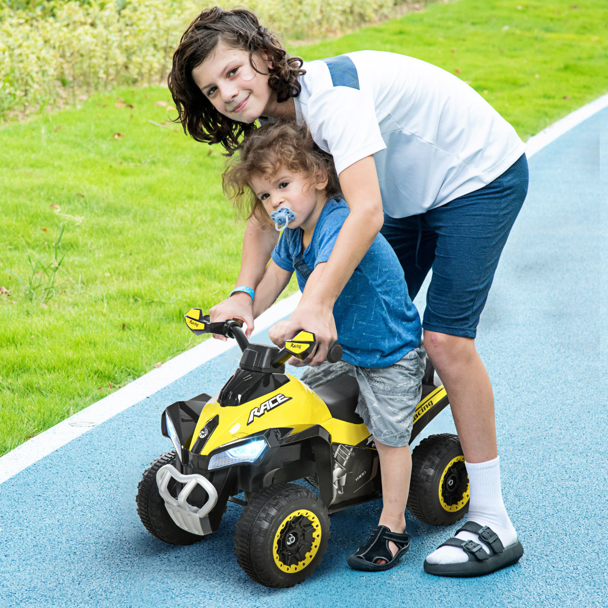 4 Wheel Quad Toddler Ride on Car Foot-to-Floor Sliding Walking Car