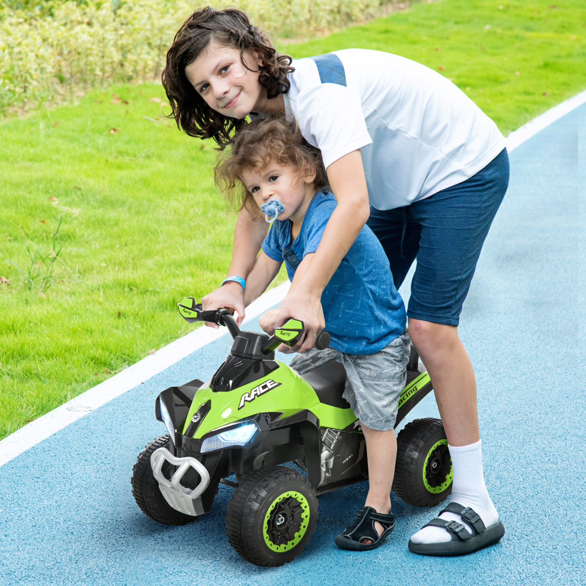 4 Wheel Quad Toddler Ride on Car Foot-to-Floor Sliding Walking Car