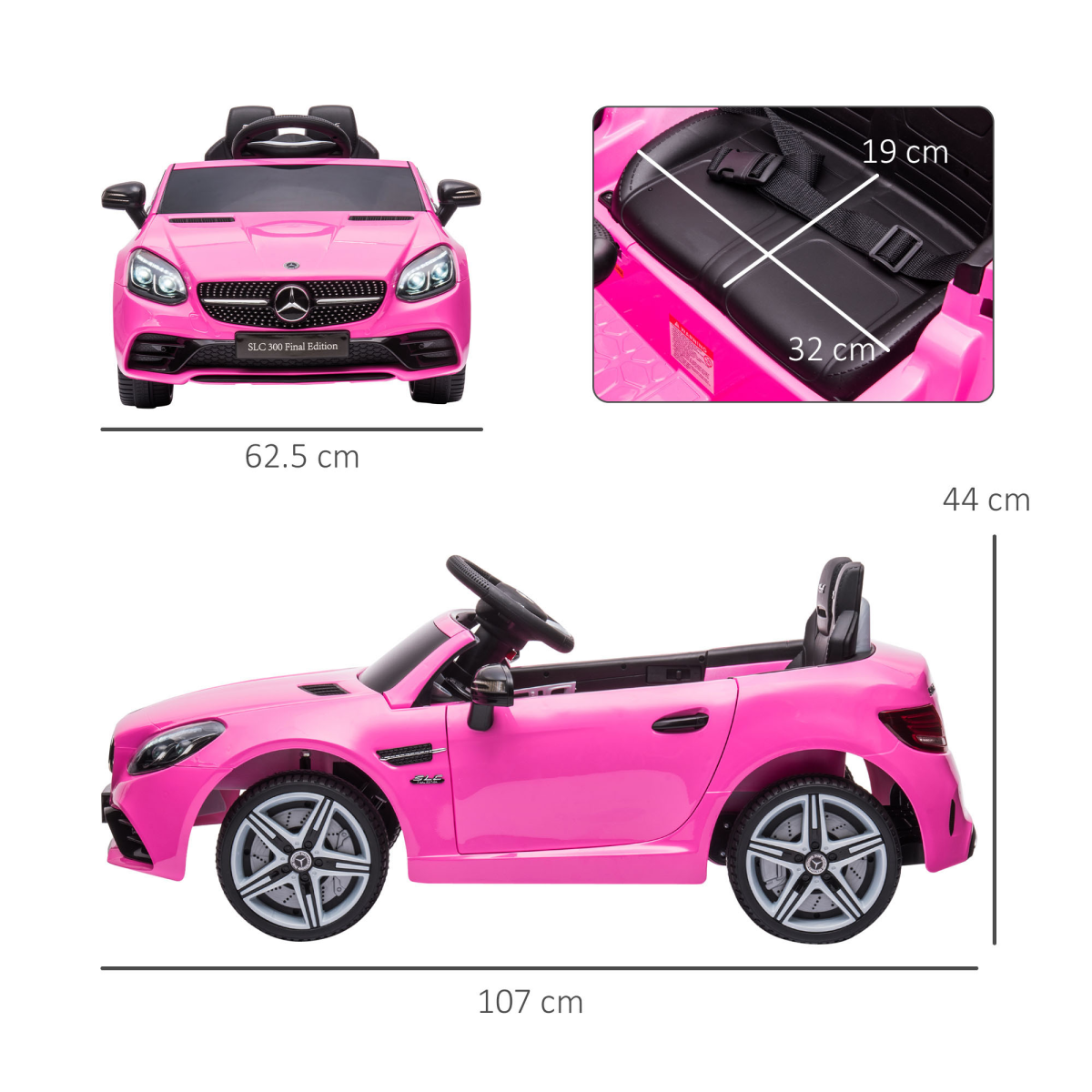 Mercedes Benz 12V Kids Electric Car - Remote Control, Music & Safety Features!
