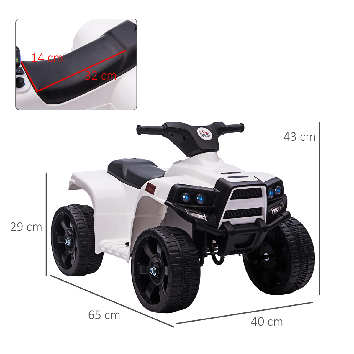 Electric 6V Kids ATV Ride-On Car for Toddlers - Stylish Black Adventure!
