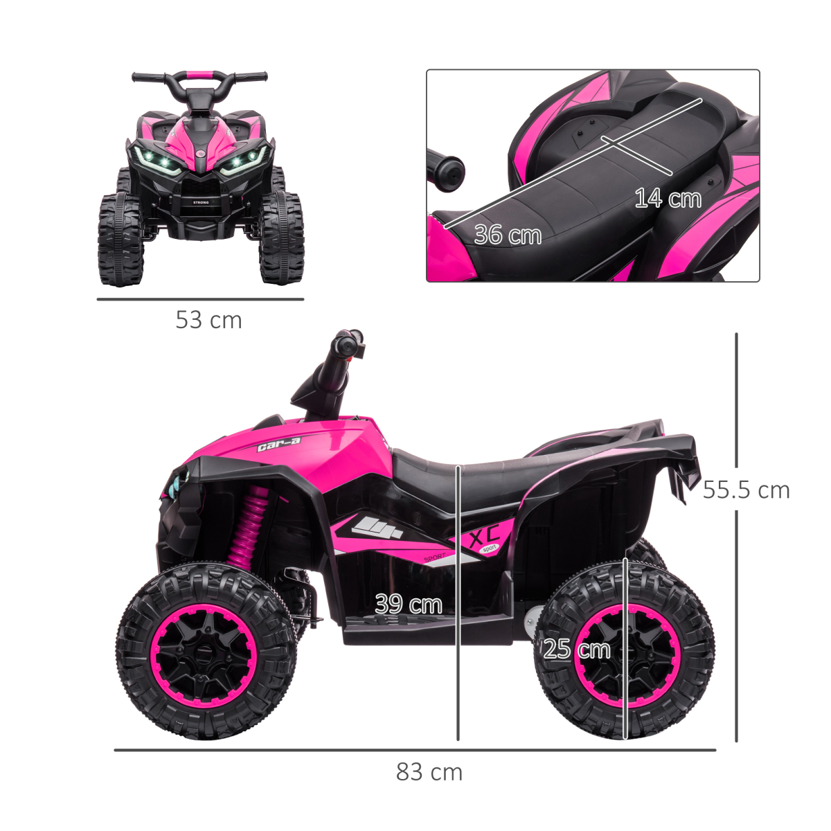 Adventure Awaits: HOMCOM 12V Kids Electric Quad Bike ATV - Pink Fun on Wheels!