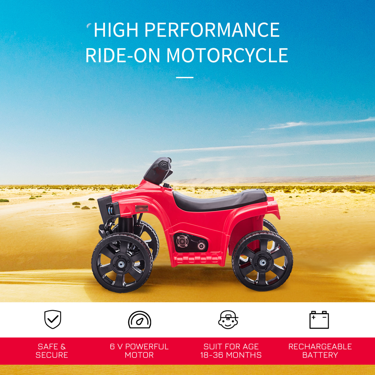 Vroom Kiddo: Electric ATV Ride-On Car for Toddlers - Fun & Safe Adventure!