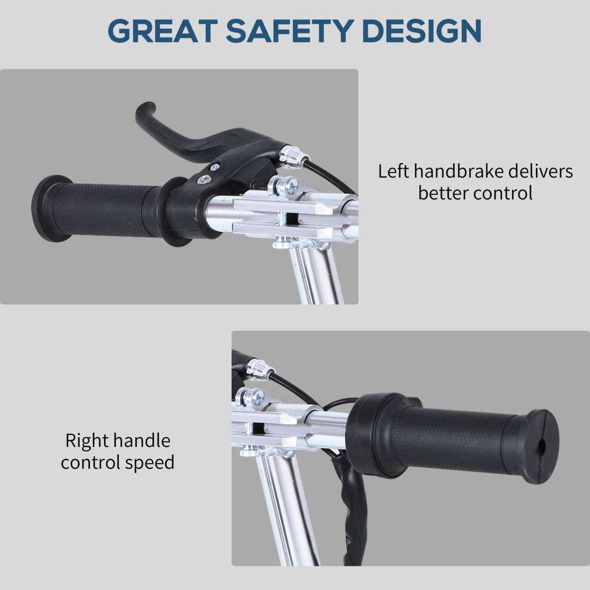 Foldable Electric Scooter for Teens - 12V 120W with Brake Kickstand