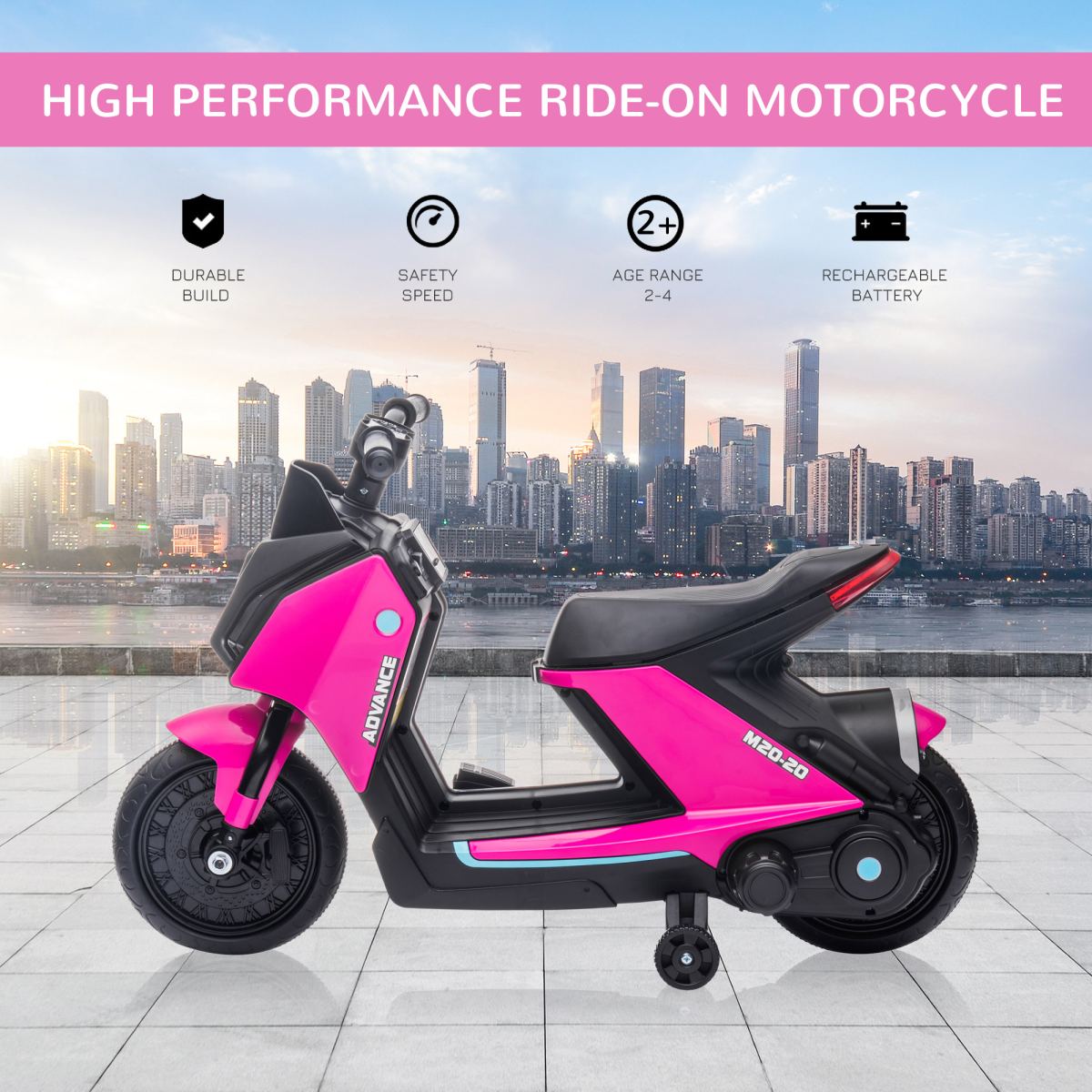 Kid's 6V Electric Pedal Motorcycle - Fun, Safe Ride-On Toy for Ages 2-4
