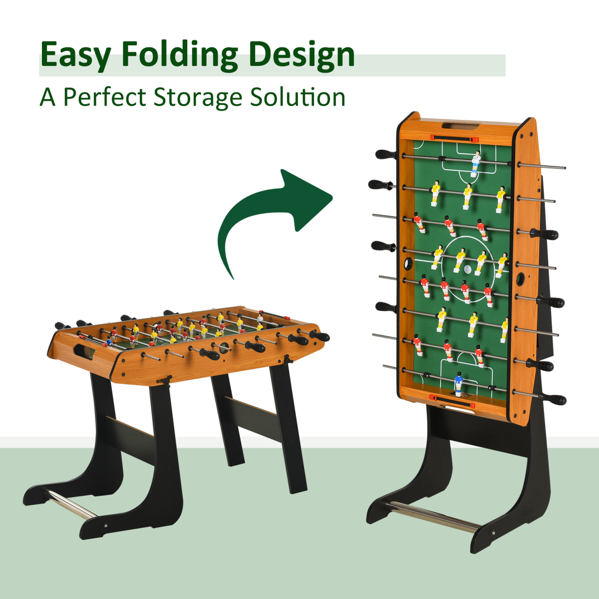 Compact Foosball Table - Mini Soccer Gaming Fun for Family & Friends