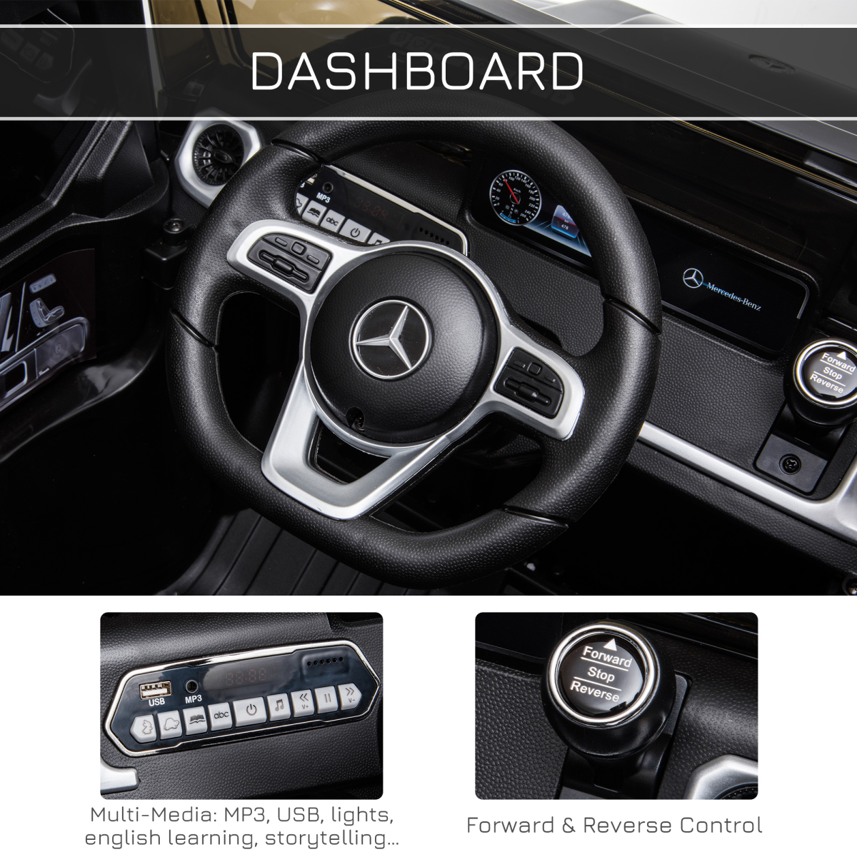 “Mercedes-Benz G500 Kids 12V Electric Ride-On SUV – Premium Black Edition with Remote Control”