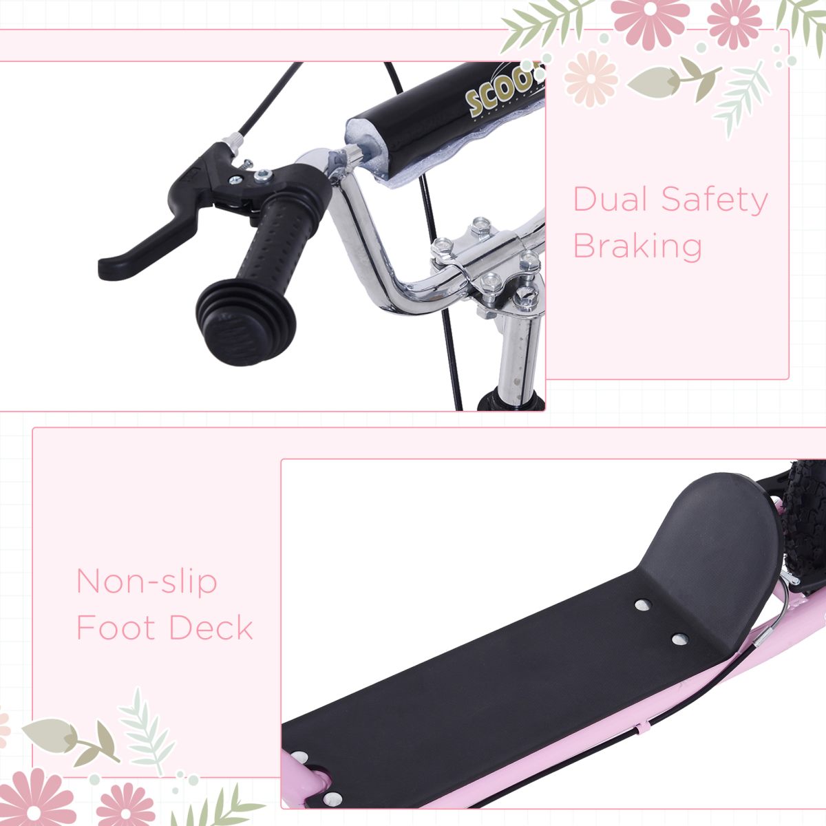 Adjustable Pink Stunt Scooter for Kids, 16" Wheels - Fun & Safe Rides!