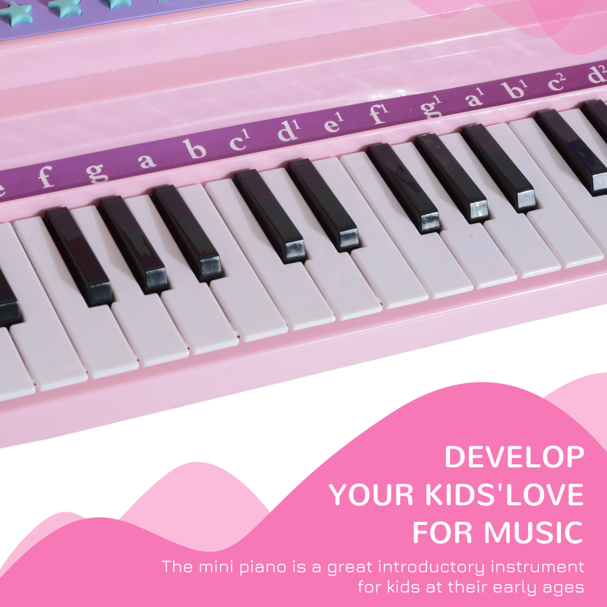 Mini Pink Piano Keyboard Set with Microphone & Stool for Creative Kids!