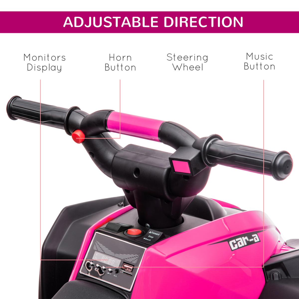 Adventure Awaits: HOMCOM 12V Kids Electric Quad Bike ATV - Pink Fun on Wheels!