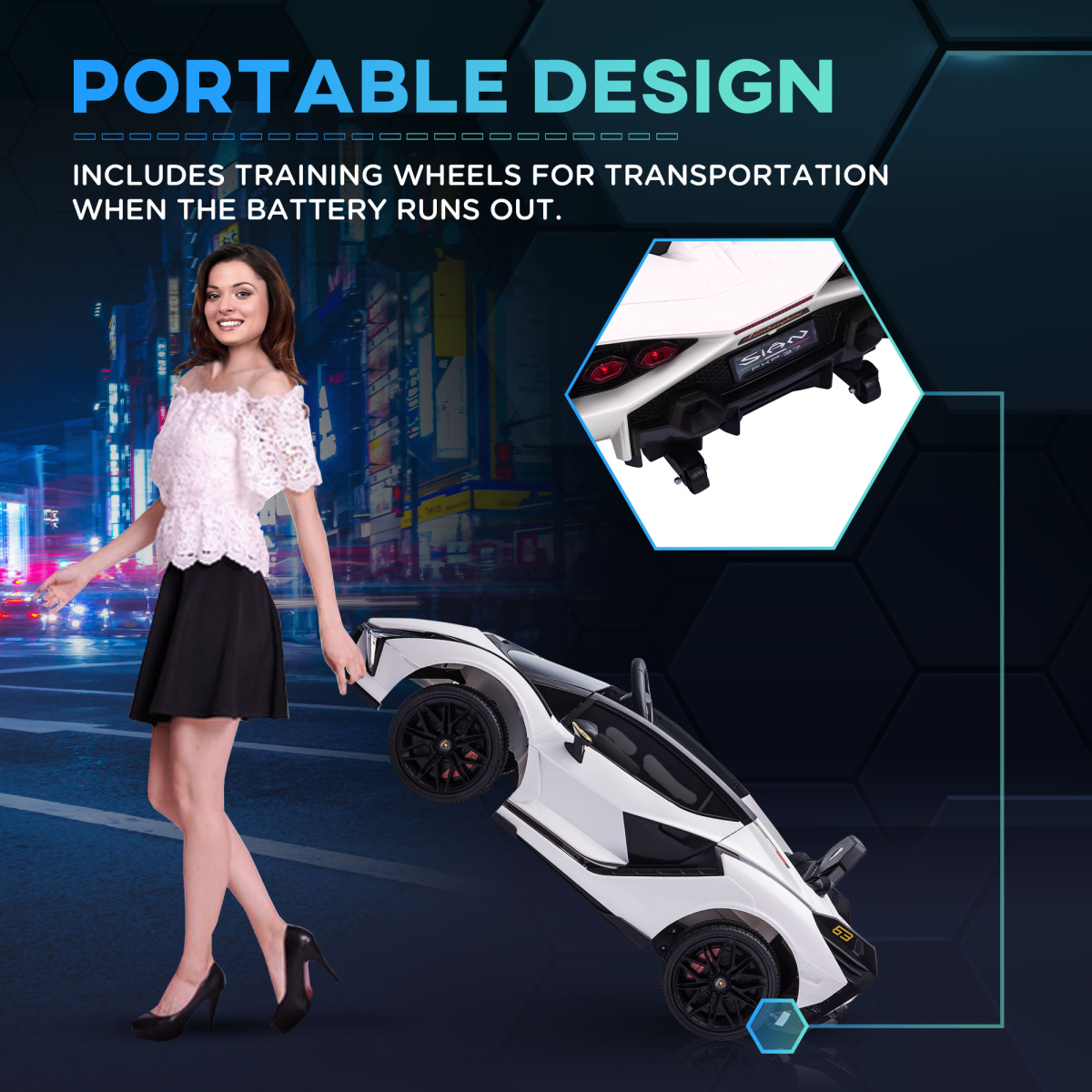 Lamborghini SIAN 12V Kids Electric Car Toy w/ Remote - Fun & Safe Driving!