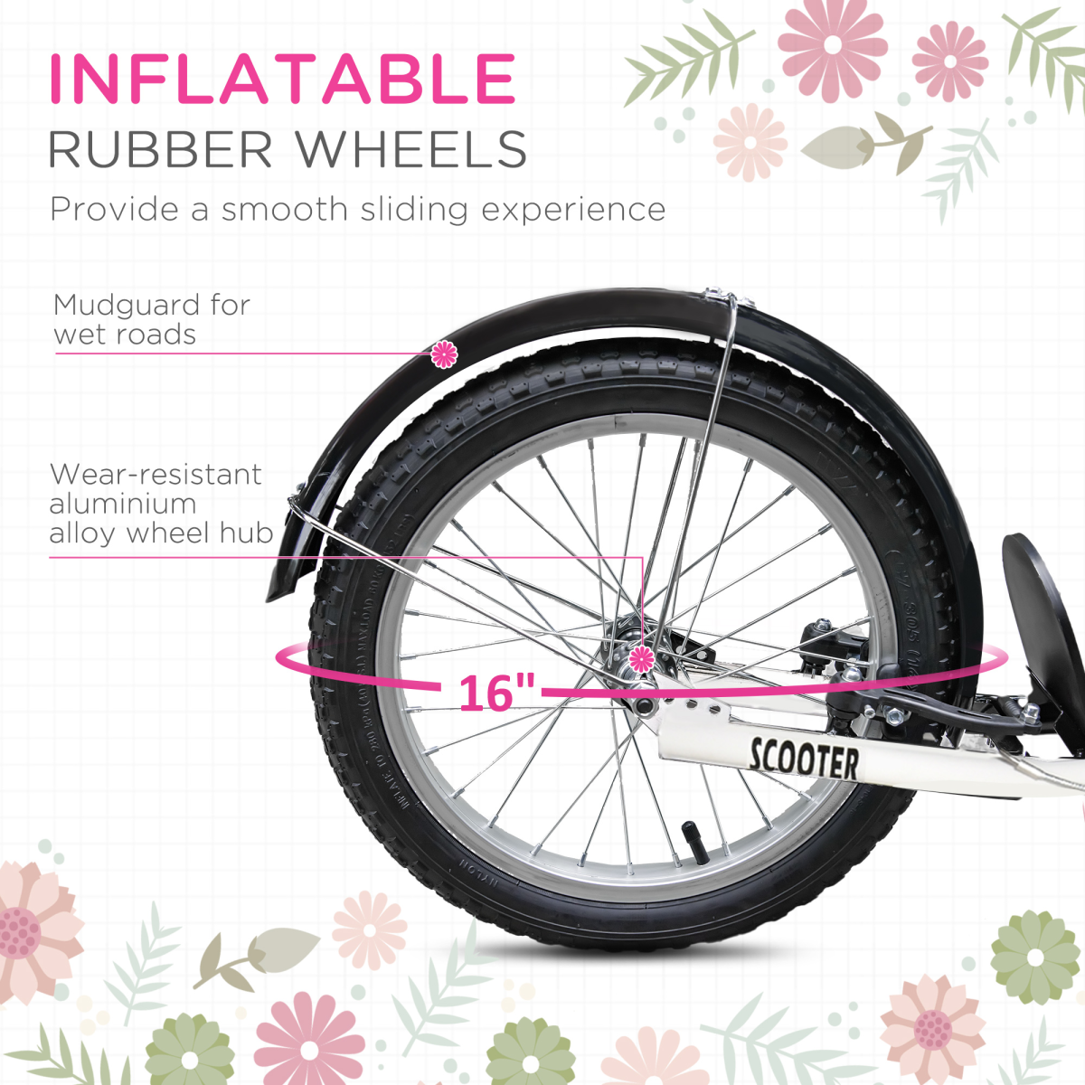 HOMCOM Adjustable Kids Kick Scooter with Dual Brakes - Safe & Stylish Ride!