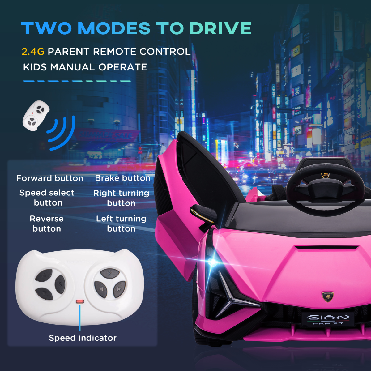 Lamborghini SIAN 12V Remote Control Kids Electric Ride-On Car