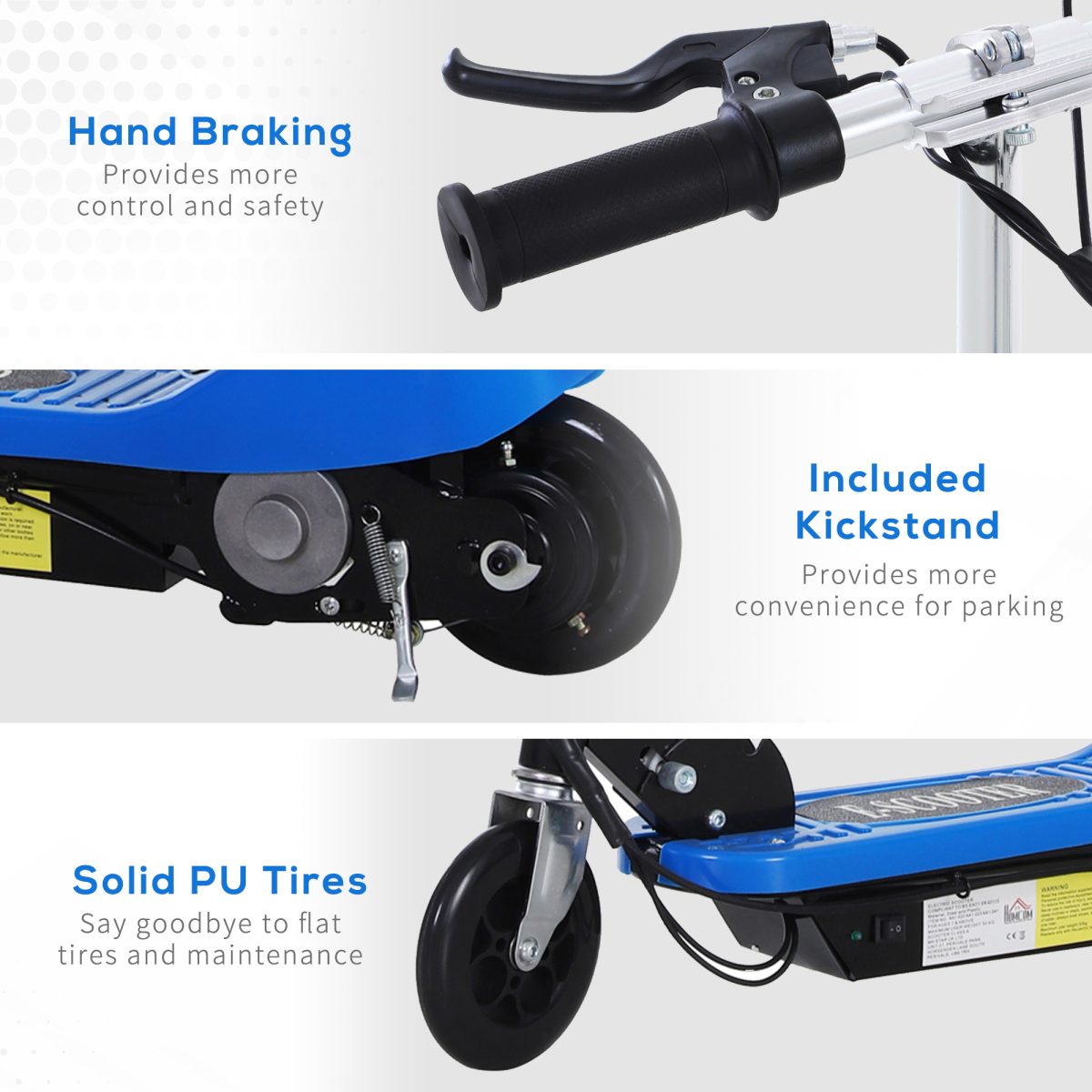 Blue Kids Electric Foldable Scooter - Durable, Stylish, & Easy to Carry!