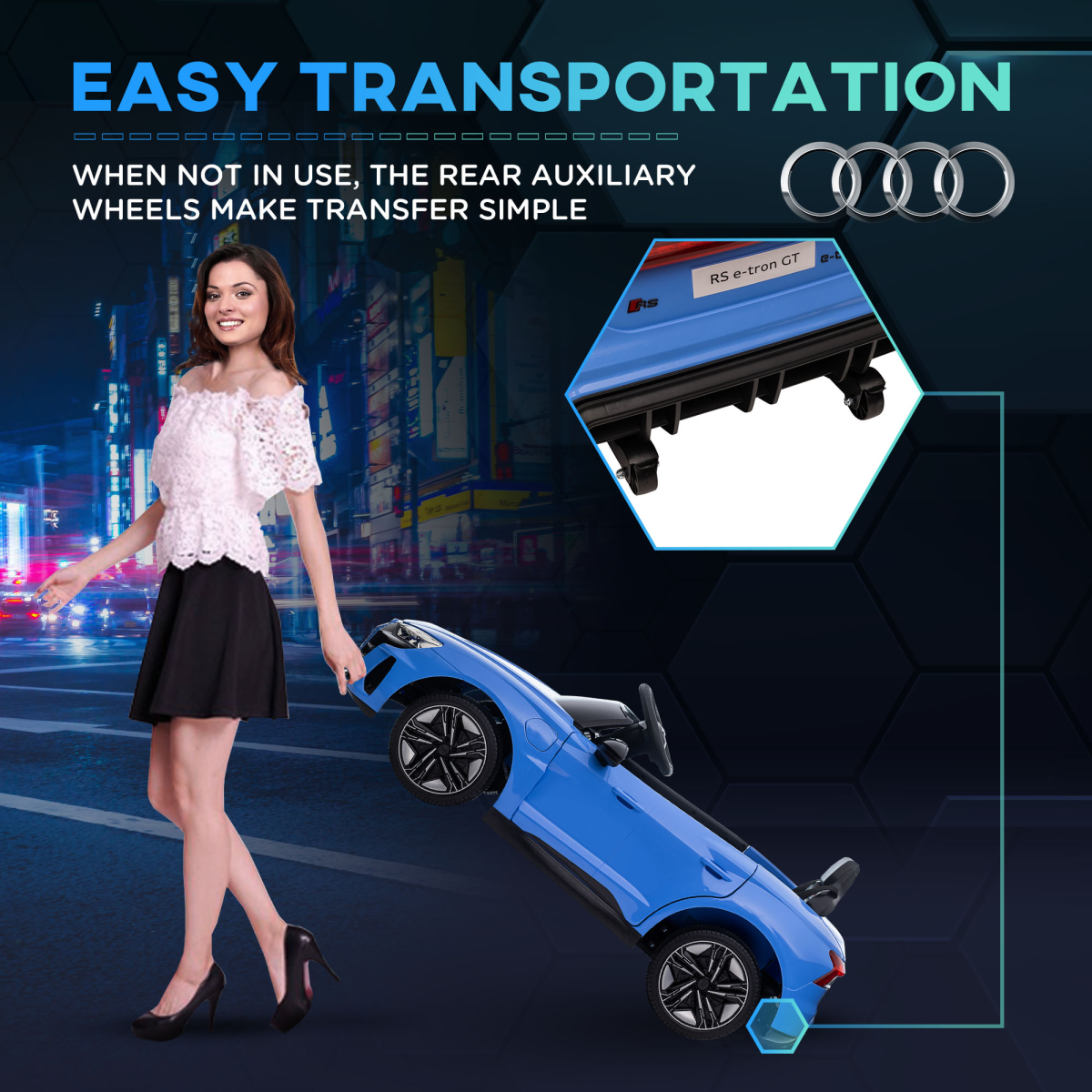 Rev Up Fun: Audi RS e-tron GT Electric Ride-On for Kids with Remote Control