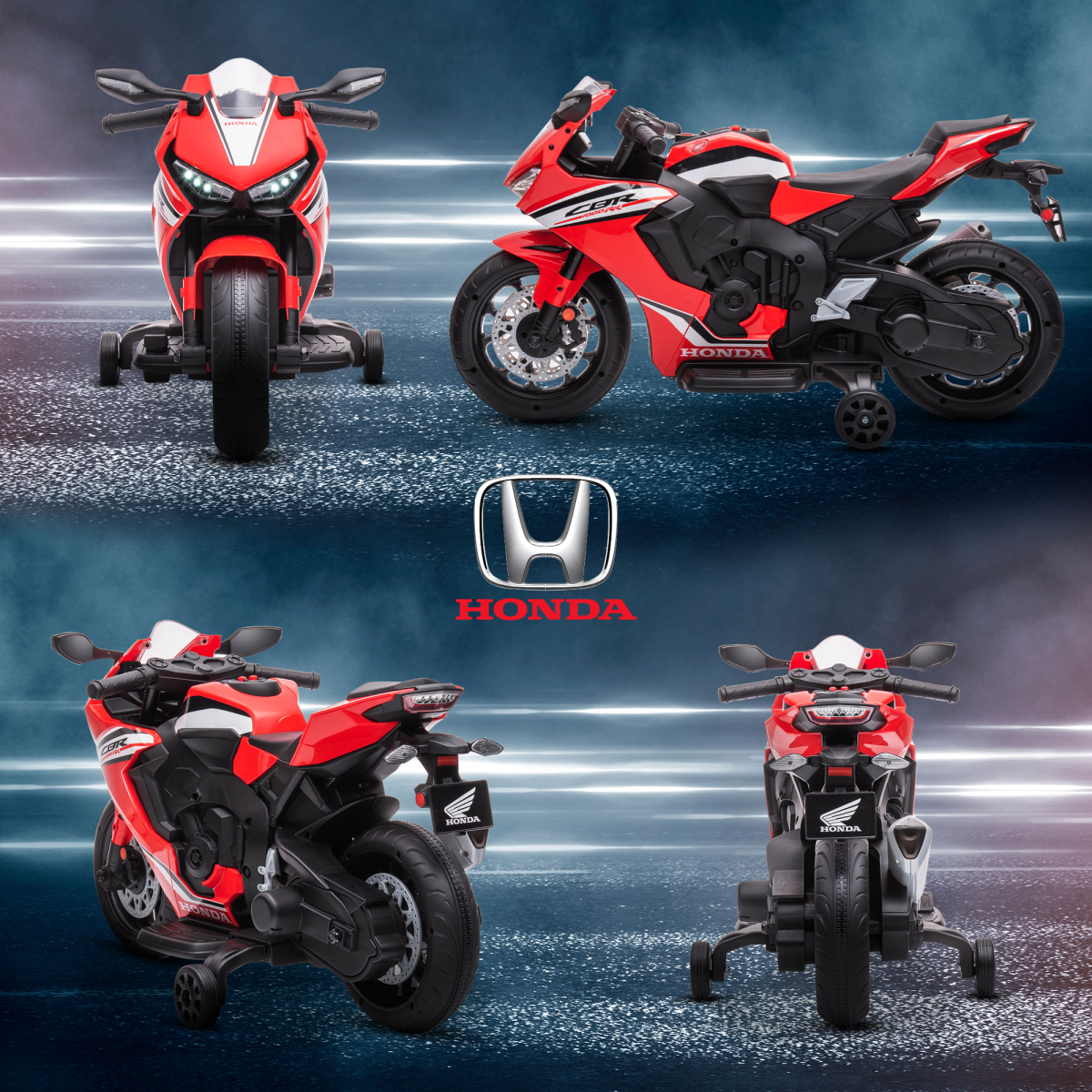 Honda 6V Kids Electric Motorbike - Safe Ride-On for Ages 3-5, Red
