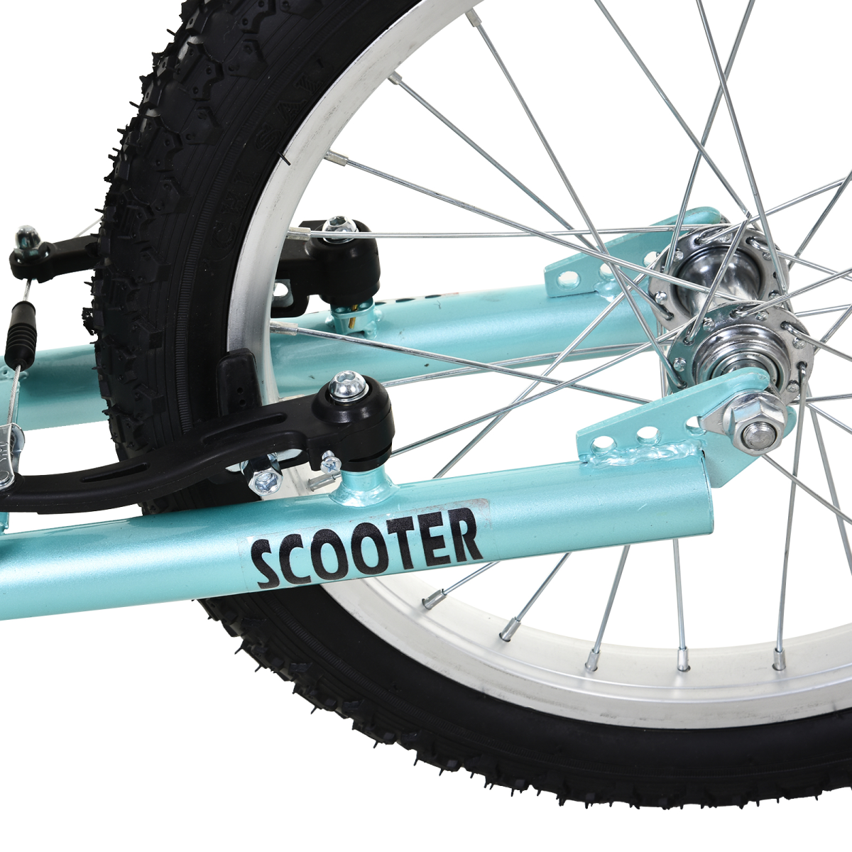HOMCOM Kids Kick Scooter - Adjustable Blue, Inflatable Wheels, Safe & Smooth Ride