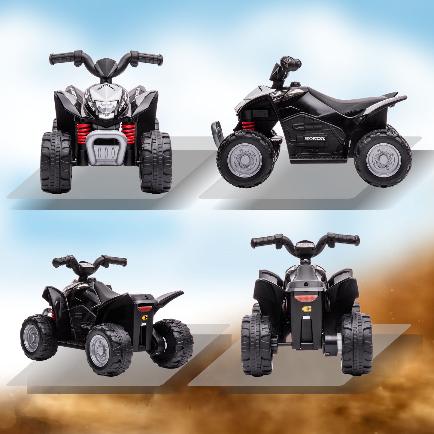 Honda Kids Electric Quad Bike 6V - Safe & Fun ATV Ride-On for Ages 1.5-3