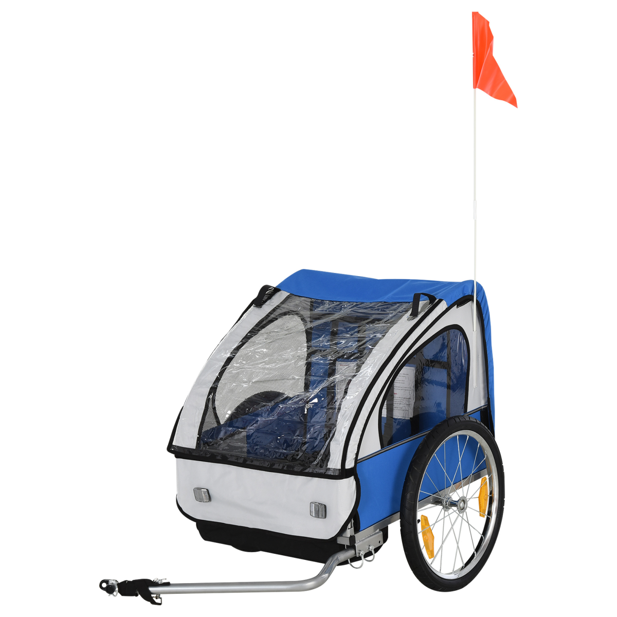 Adventure Buddy: 2-Seat Steel Frame Child Bike Trailer - Safe & Fun Rides!