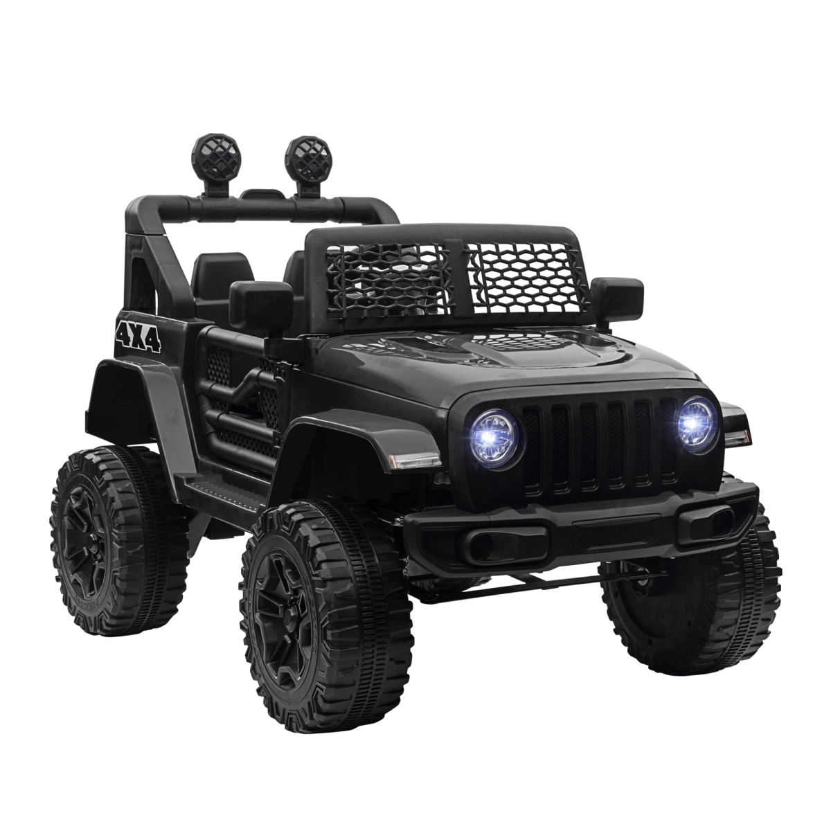 FunMax 12V Kids Electric Off-Road Ride-On Truck with Remote Control – Black