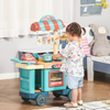Deluxe 50-Piece Kids Kitchen Play Set with Interactive Trolley & Accessories!