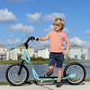 HOMCOM Kids Kick Scooter - Adjustable Blue, Inflatable Wheels, Safe & Smooth Ride