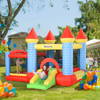 Bouncy Castle W/ Slide Pool 4 in 1 composition W/ Blower Multi-color