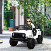 12V Kids Electric Ride On Car Truck Off-road Toy Remote Control White