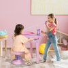 Mini Pink Piano Keyboard Set with Microphone & Stool for Creative Kids!