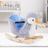 Animal Baby Rocking Horse Penguin Plush Musical Button w/32 Songs Wood