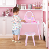 Enchanting Pink Kids Dressing Table Play Set with Stool & Mirror