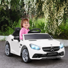 Mercedes Benz 12V Kids Electric Ride-On Car with Remote & Music - White