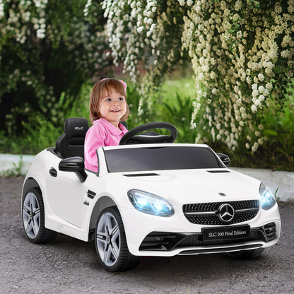 Mercedes Benz 12V Kids Electric Ride-On Car with Remote & Music - White
