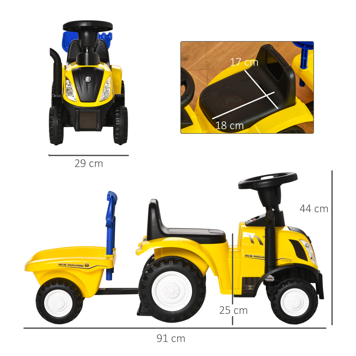 Adventure Awaits: HOMCOM Ride-On Tractor Toddler Walker & Slider for 12-36 Months
