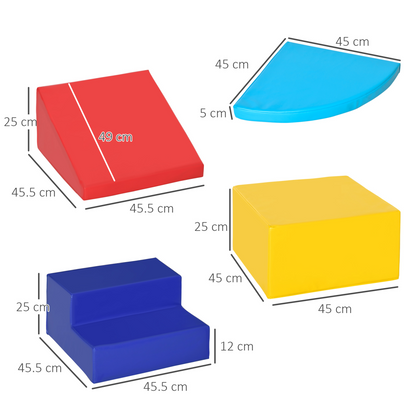 Soft Play Climbing Set - 4-Piece Foam Activity Toys for Toddlers