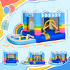 Rainbow Oasis Bouncy Castle & Trampoline Combo for Kids 3-8 Years