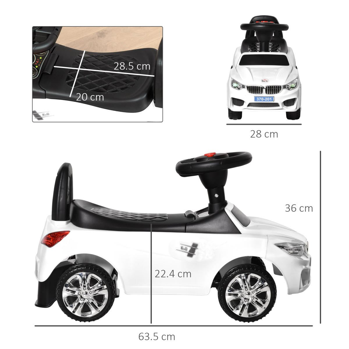 Stylish Ride-On Car for Toddlers: Interactive Sliding Car with Music & Storage