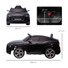 Licensed Audi E-tron 12V Kids Ride-On Car with Remote, Lights & Music - Black