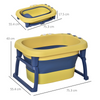 2-in-1 Foldable Baby Bathtub & Bath Stool for Infants to Toddlers - Yellow