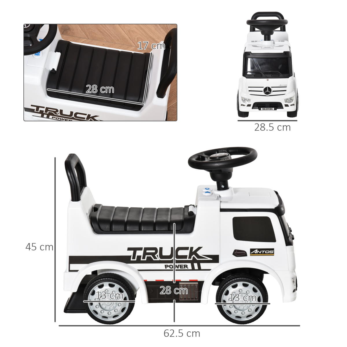 Mercedes 3-in-1 Kids Ride-On Car: Interactive Fun & Storage for Little Drivers