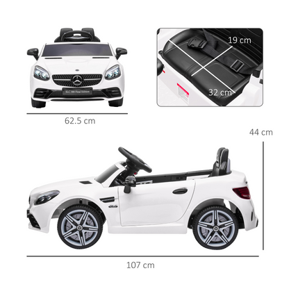 Mercedes Benz 12V Kids Electric Ride-On Car with Remote & Music - White