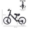Kids Balance Training Bike Toy w/ Stabilizers For Child 2-5 Years Black