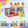 Bouncy Castle W/ Slide Pool 4 in 1 composition W/ Blower Multi-color