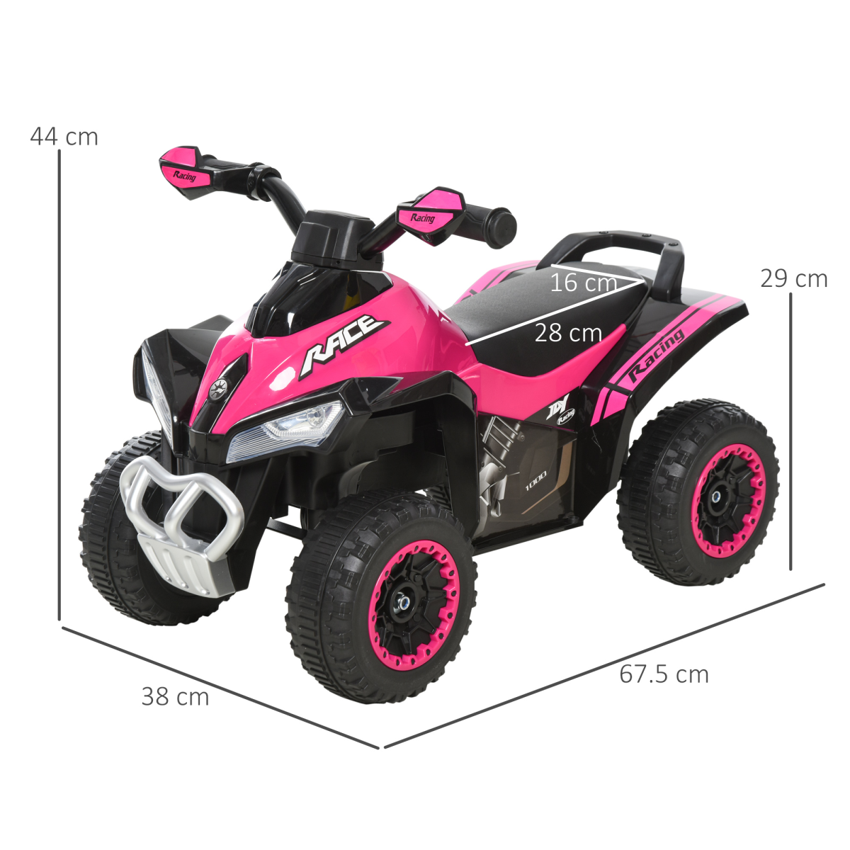 4 Wheel Quad Toddler Ride on Car Foot-to-Floor Sliding Walking Car