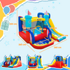 Kids Bouncy Castle with Slide Pool Trampoline Climbing Wall w/ Blower
