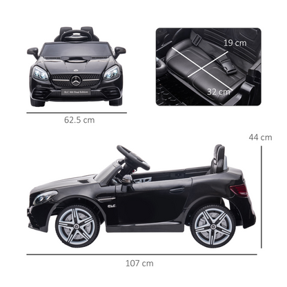 Mercedes Benz 12V Kids Ride-On Car with Remote Control & Music - Black