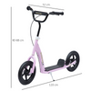 Adventure Awaits: HOMCOM Pink Push Scooter for Kids - Stunt Ready & Safe!