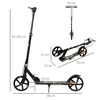 Adjustable Height Foldable Kick Scooter for Kids - Big Wheels & Safe Brake!