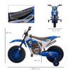 Kids 12V Electric Motorbike with Training Wheels - Safe & Fun Ride-On in Blue!