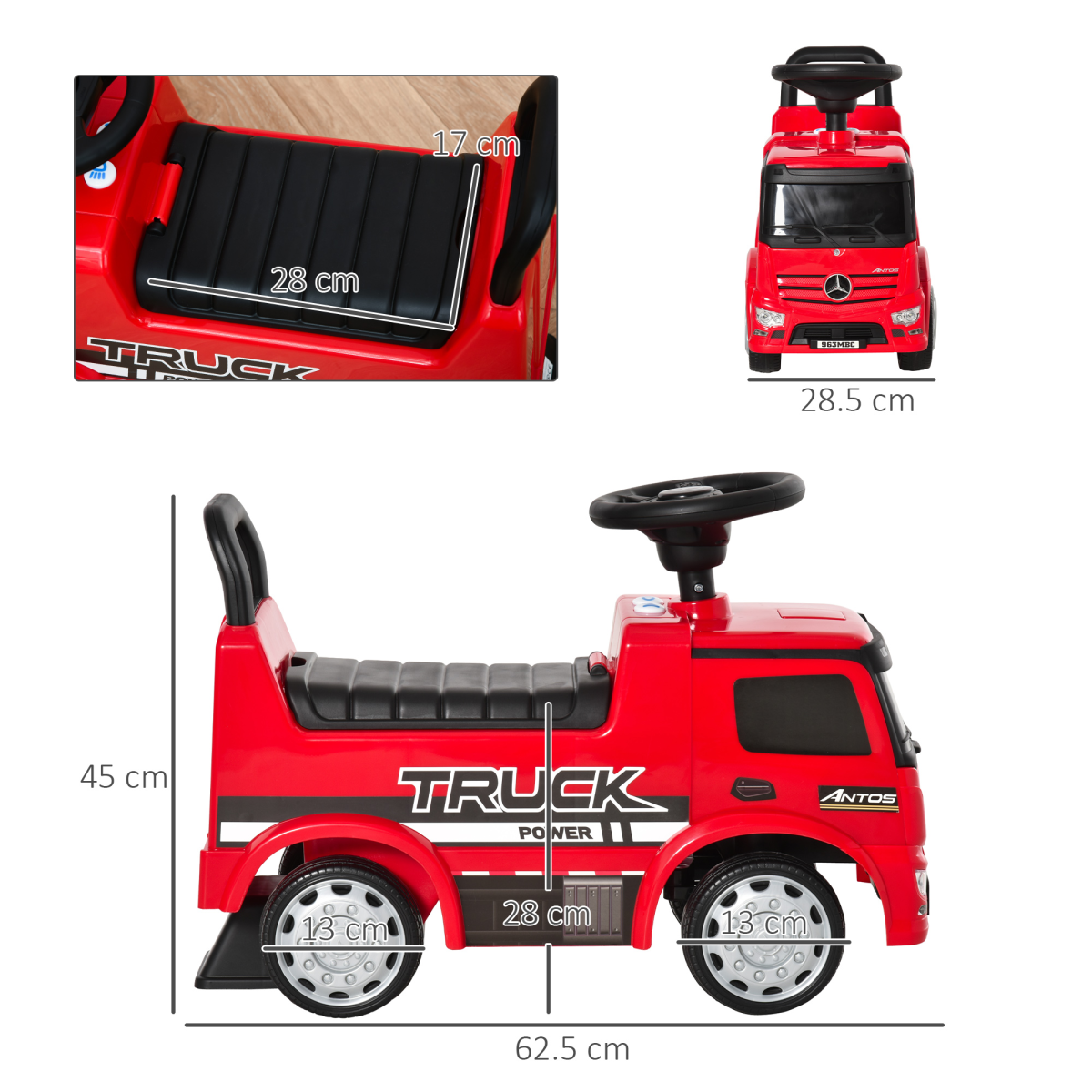 Mercedes 3-in-1 Kids Ride-On Car with Storage - Fun & Interactive Toy for Toddlers