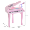 Mini Pink Piano Keyboard Set with Microphone & Stool for Creative Kids!